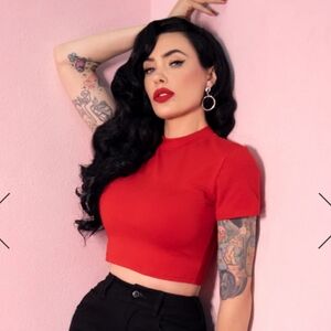 Vixen Bad girl crop top in red